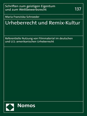 cover image of Urheberrecht und Remix-Kultur